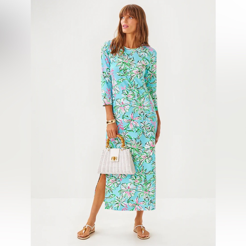 Lilly Pulitzer Deena UPF 50+ Dress in Sun of a bun